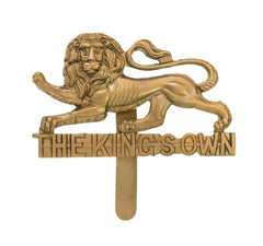 The Kings Own (Solid Lettering) Cap Badge Brass Metal