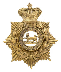 Helmet Plate & Hampshire Centre Brass Metal