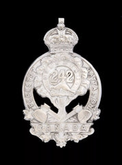 242nd Canadian Forestry Battalion CEF Cap Badge Hallmarked Silver