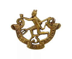 144th Canadian Royal Winnipeg Cap Badge Brass Metal