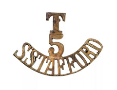 T 5 S.Stafford Shoulder Title Brass Metal