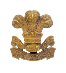 2nd Volunteers Battalion The Welsh Cap Badge Brass Metal