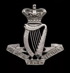 The Royal Irish Regiment Cap Badge Hallmarked Silver