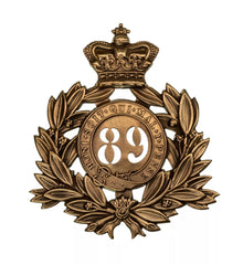 89th Royal Irish Fusiliers Regiment Last Shako Plate Brass Metal