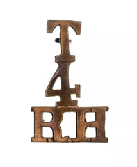 T 4 Royal Highlanders Shoulder Title Brass Metal