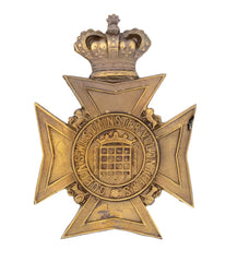 Queens Westminster Volunteers Helmet Plate Brass Metal
