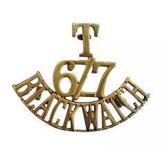 T.6/7 Black Watch Shoulder Title Brass Metal