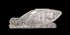 British MK1 Heavy Tank Sweetheart Brooch Hallmarked Silver