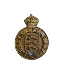 Essex Yeomanry Cap Badge Brass Metal