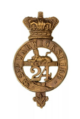 24th South Wales Borders Glengarry Badge Brass Metal