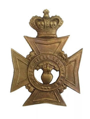 Border Rifle Volunteers Helmet Plate Brass Metal