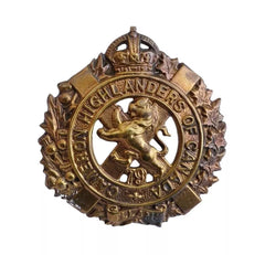 79th Canadian Cameron Highlanders Collar Badge Brass Metal