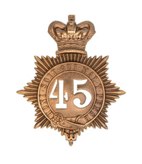 45th Sherwood Foresters Regiment Quilted Shako Plate Brass Metal