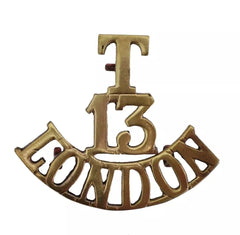 T.13 London Shoulder Title Brass Metal