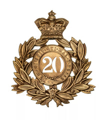 20th Lancashire Fusiliers Regiment Last Shako Plate Brass Metal