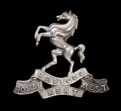 Royal West Kent Regiment Cap Badge Hallmarked Silver