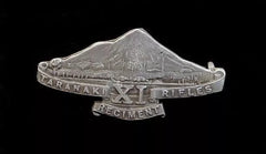 11th Taranaki Rifles New Zealand Cap Badge Hallmarked Silver