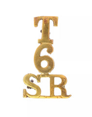 T 6 Scottish Rifles Shoulder Title Brass Metal
