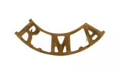 Royal Military Academy Shoulder Title Brass Metal