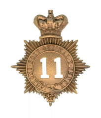11th Devonshire Regiment Quilted Shako Plate Brass Metal