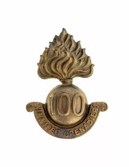 100th Canadian Winnipeg Grenadier Overseas Battalion Cap Badge Brass Metal