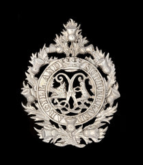 Argyll & Sutherland Highlanders Officers Cap Badge Hallmarked Silver