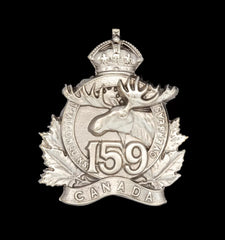 159th Canadian Infantry Battalion 1st Algonquin Cap Badge Hallmarked Silver