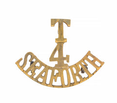 T.4 Seaforth Shoulder Title Brass Metal