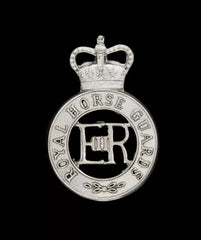 Queens Crown Royal Horse Guards Cap Badge Hallmarked Silver