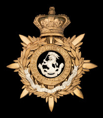 The West Riding Regiment Blue Cloth Officers Helmet Plate