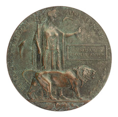 WW1 Memorial Plaque Arthur Charles Antrim Original
