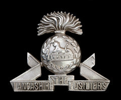 The Lancashire Fusiliers Cap Badge Hallmarked Silver