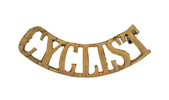Army Cyclist Corps (Cyclist) Shoulder Title Brass Metal