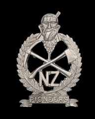 New Zealand Pioneer Battalion Cap Badge Hallmarked Silver