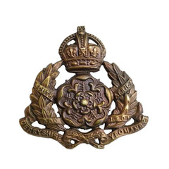 Derbyshire Yeomanry Cap Badge Brass Metal