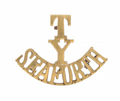 T.Y Seaforth Shoulder Title Brass Metal