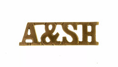 Argyll & Sutherland Highlanders Shoulder Title Brass Metal