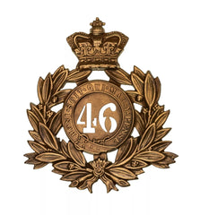 46th Durham County Light Infantry Regiment Last Shako Plate Brass Metal