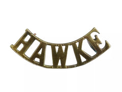 Hawke Battalion Royal Naval Division Shoulder Title Brass Metal