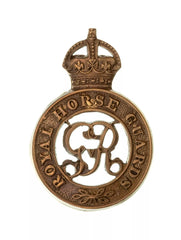 Royal Horse Guards Cap Badge Brass Metal
