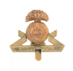 Lancashire Fusiliers 1st Volunteers Battalion Cap Badge Bi Metal