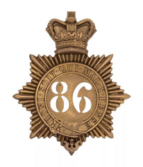 86th Royal Irish Rifles 2nd Battalion Regiment Quilted Shako Plate Brass Metal