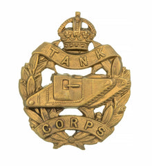 Tank Corps Badge Brass Metal