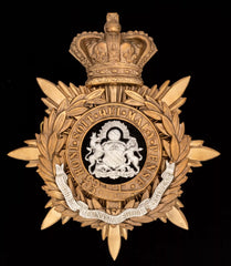 The Manchester Regiment Blue Cloth Officers Helmet Plate