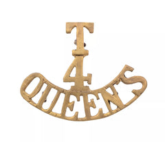 T 4 Queens Shoulder Title Brass Metal