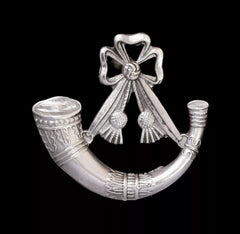 Light Infantry Cap Badge Hallmarked Silver