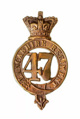 47th North Lancashire Glengarry Badge Brass Metal