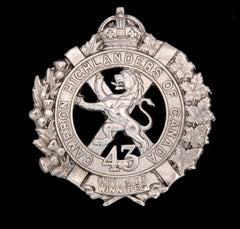 43rd Canadian Cameron Highlanders Cap Badge Hallmarked Silver