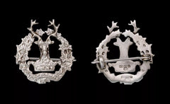 Gordon Highlanders 2 Part Sweetheart Brooch Hallmarked Silver