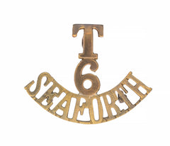 T.6 Seaforth Shoulder Title Brass Metal
